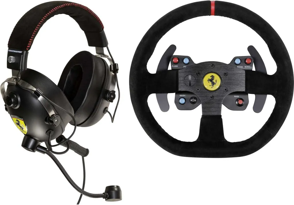 Volant Alcantara Thrustmaster Ferrari avec 9 Boutons et Son Premium