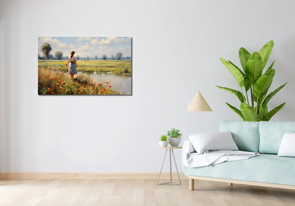 Tableau Calme rural 100x60 cm - Solution pour murs vides et déco triste