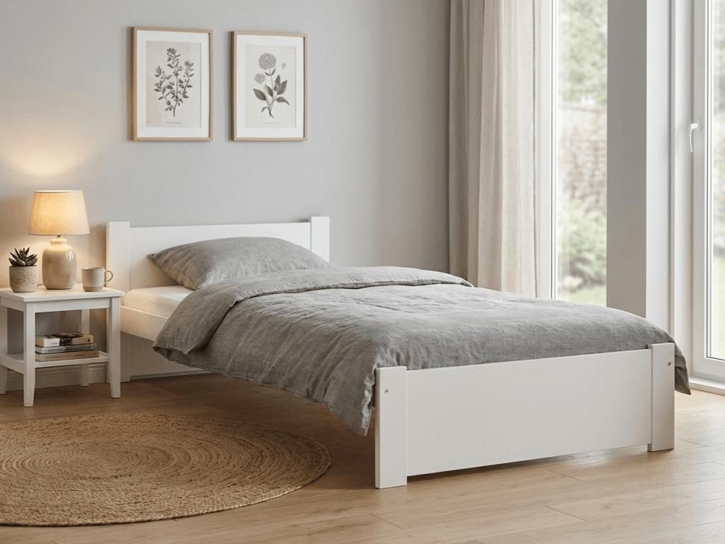 Bett IKAROS 80x200, weiß, ohne Lattenrost, ohne Matratze Produktbild 