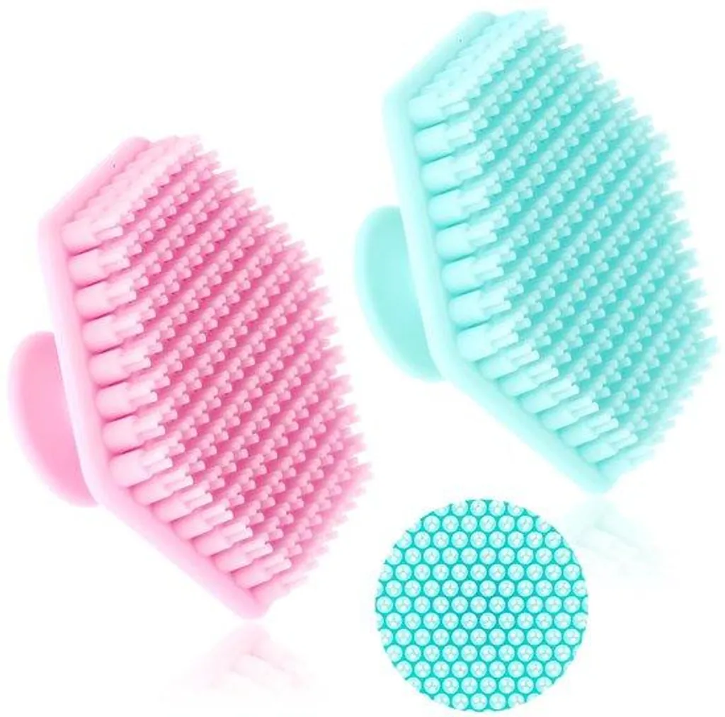 Lot de 2 brosses nettoyantes visage en silicone pour hommes - Noir