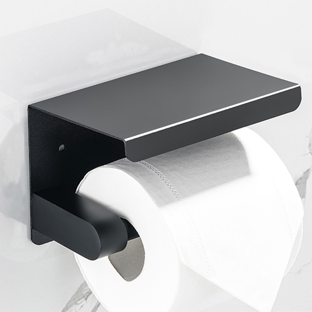 Toilettenpapierhalter Ohne Bohren mit 2 Klebehaken Klopapierhalter Klorollenhalter WC Rollenhalter WC Papier Halterung für Badezimmer