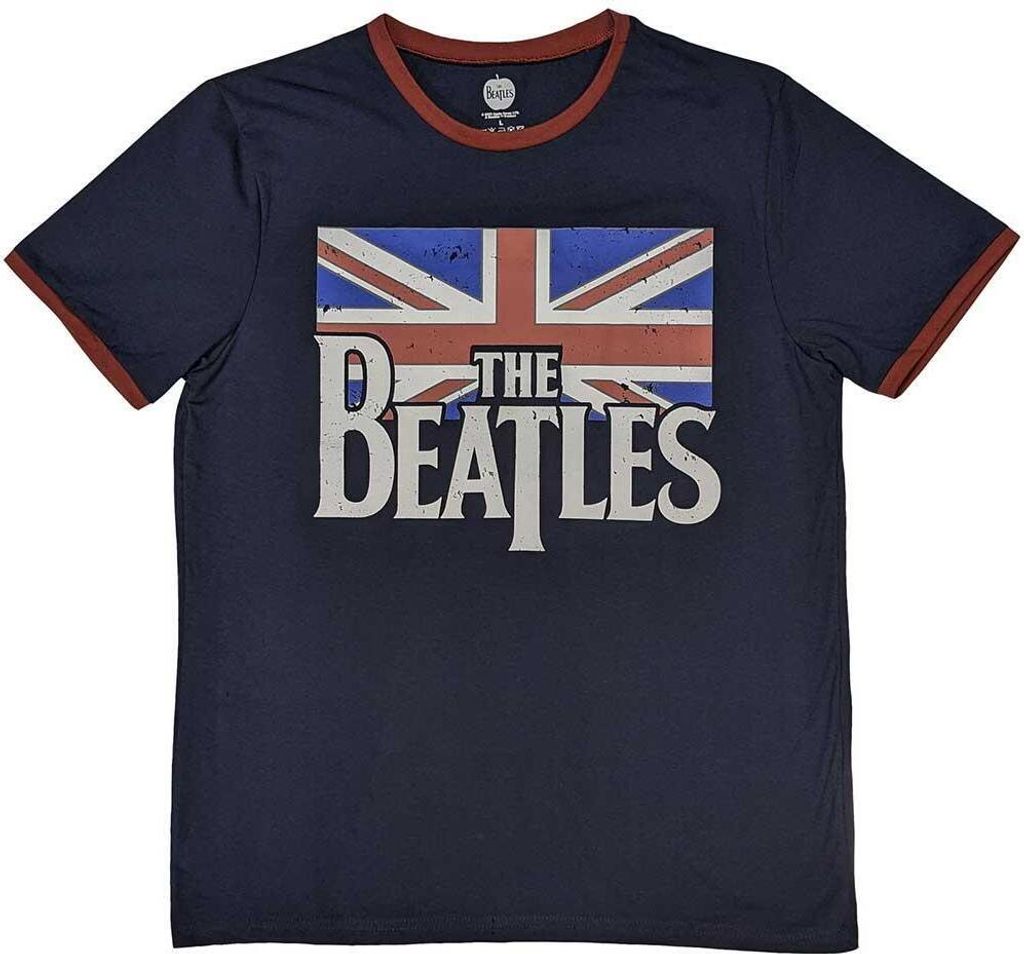 The Beatles - T-Shirt Ringer-Stil für Herren/Damen Uni RO10275 (XXL) (Marineblau)