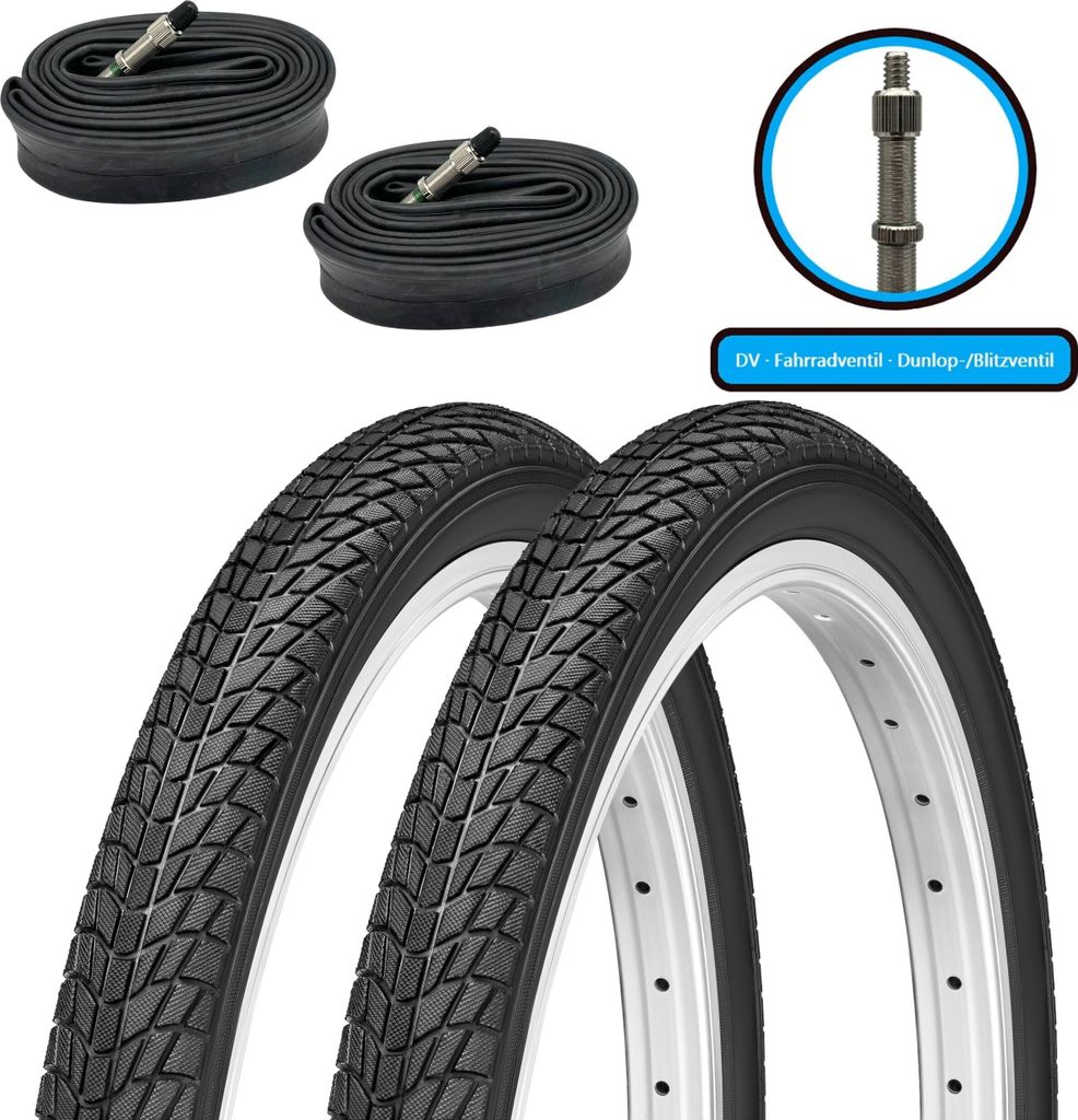 2x Fahrradreifen SET 20 x 1,75 Zoll 47-406 Decke Mantel Produktbild 1
