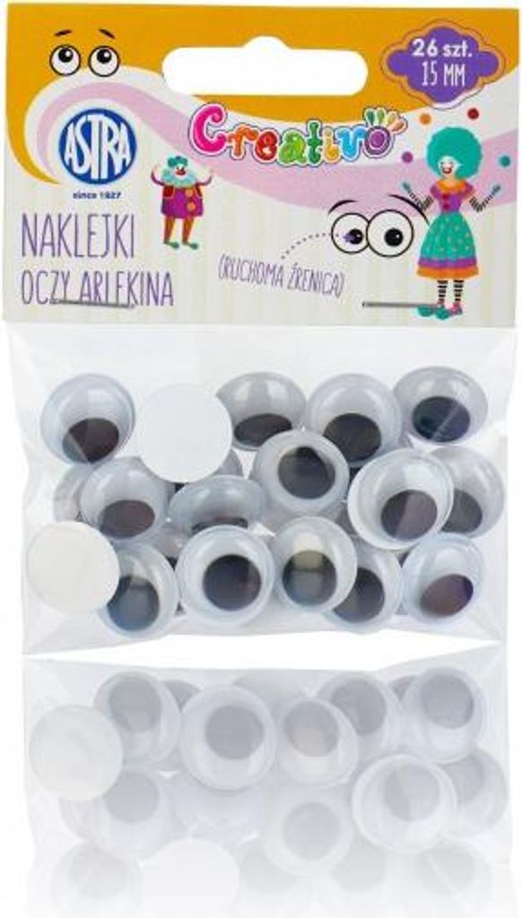 Oczy samoprzylepne Oczy Arlekina ASTRA 15 mm