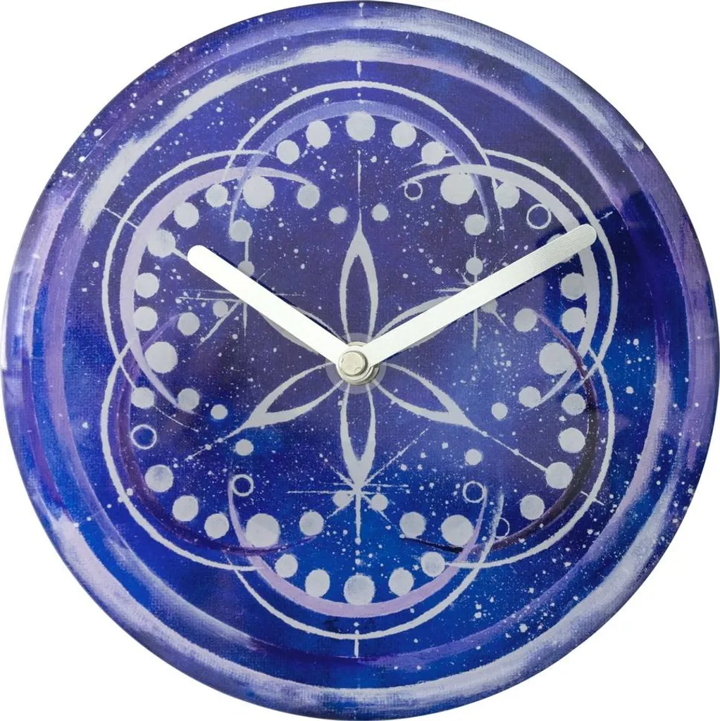Horloge de Table Cosmo Indigo 20cm - Finition Bleue et Design Moderne
