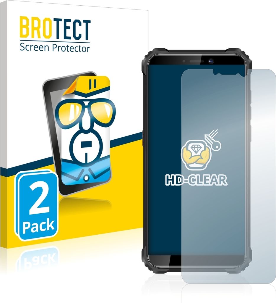 2x Für Oukitel WP5 Schutzfolie BROTECT Displayschutz Display Schutz Folie Klar Transparent