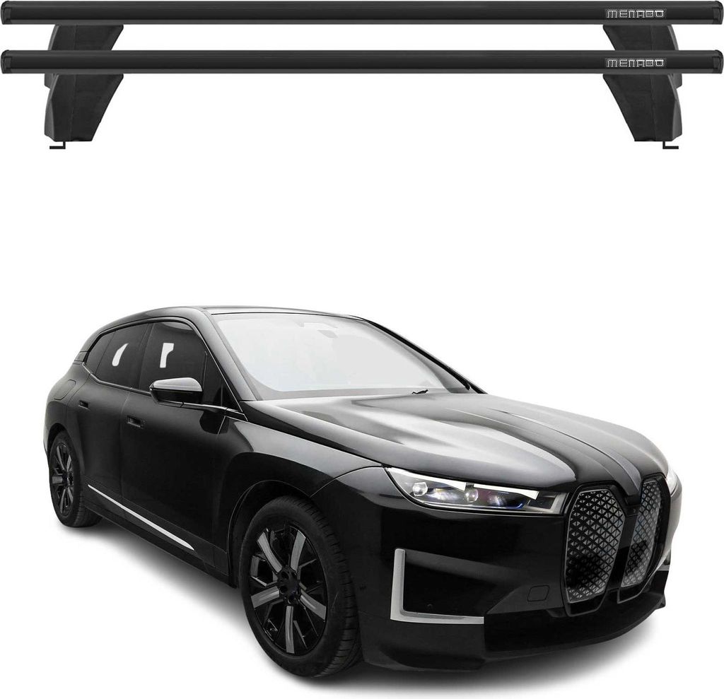 Menabo Dachträger Grundträger für BMW iX I20 2021-2025 Querträger ABE Alu Noir