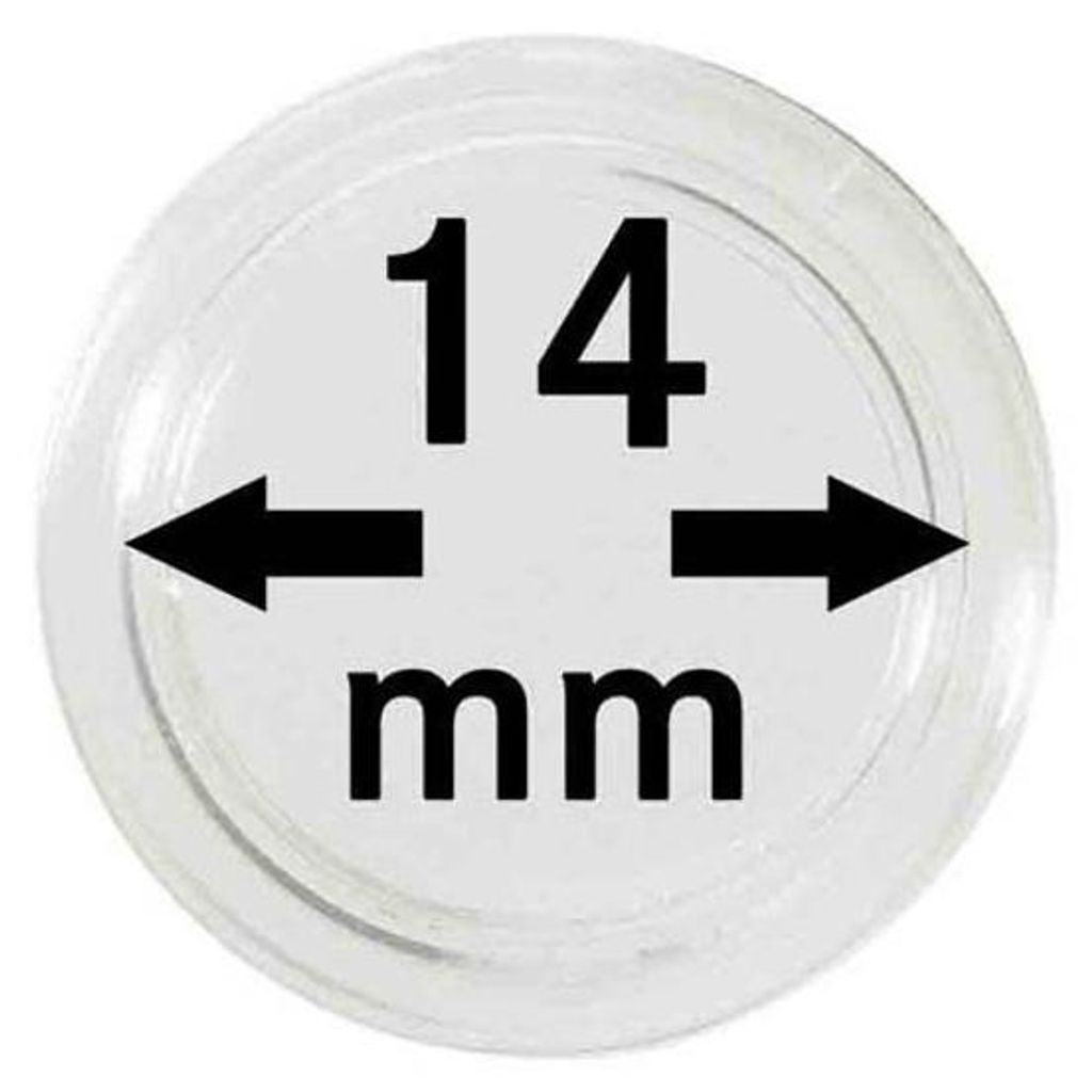 Lindner 2250014P Münzkapseln 14 mm-10er Pack Produktbild 
