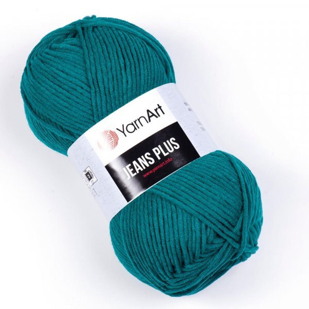YarnArt Jeans Plus 63 Türkisblau – Weiche & Produktbild 