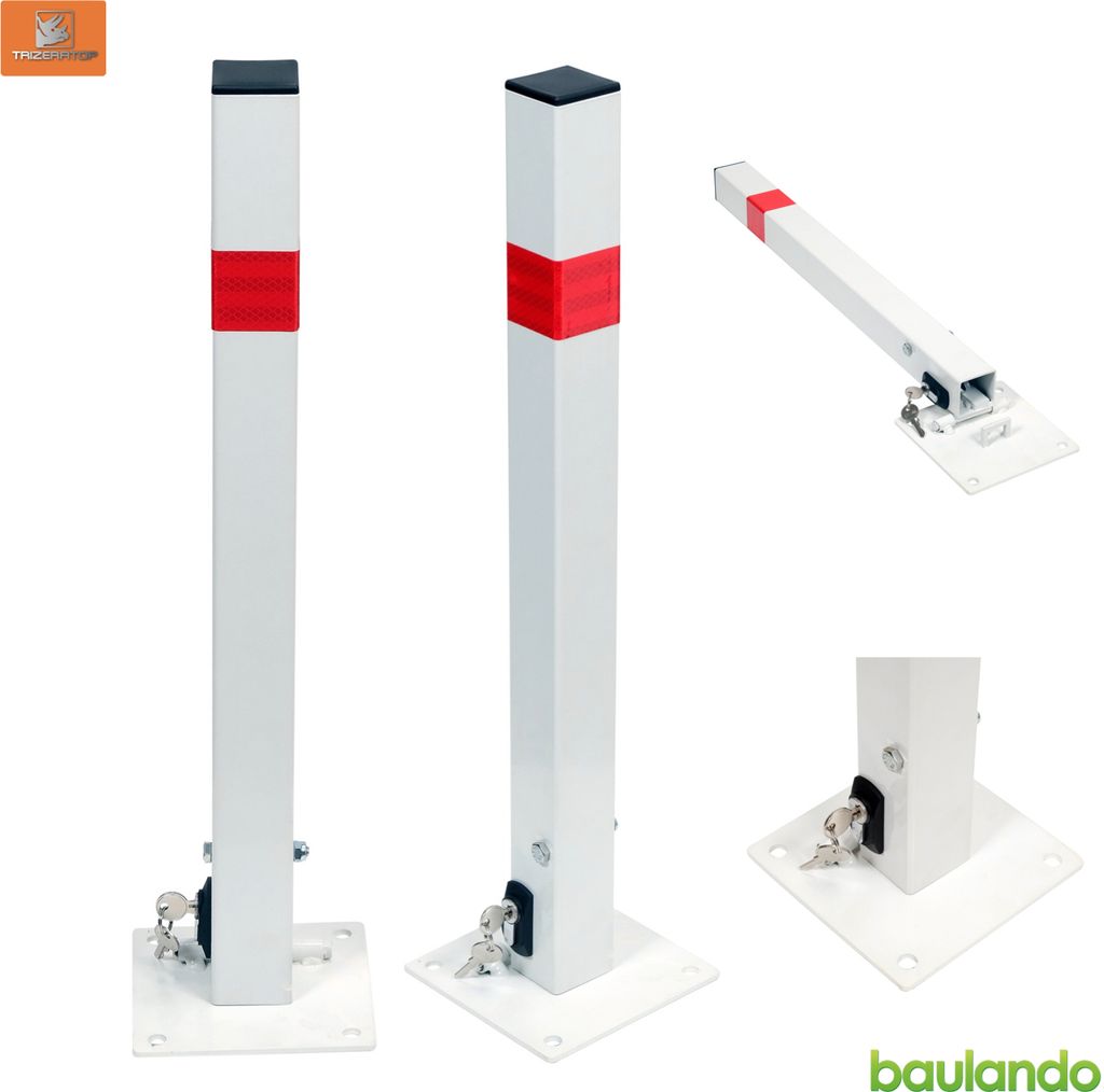 Parkplatzsperre / Absperrprofsten H=60cm, 50x50mm mit Profilzylinder