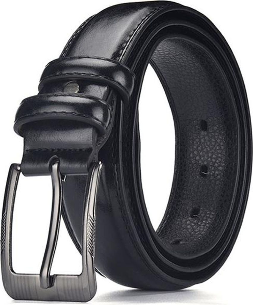 INF Herren Kunstleder Gürtel 120cm - Klassischer Stil für Alltag und Business