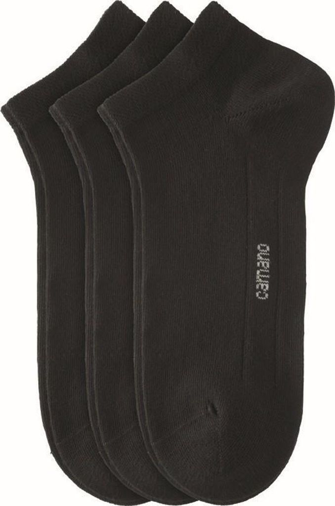 Camano Bio Uni-Sneaker-Socken 3 Paar schwarz 39 - 42