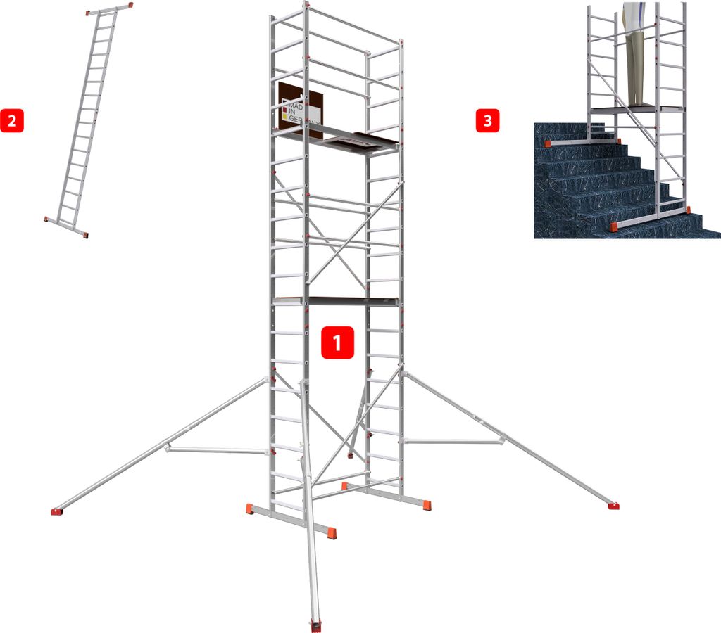 ALTEC AluCombine 4.0 - 600 | Leiterngerüst | Traverse | Dreieckausleger | 6m