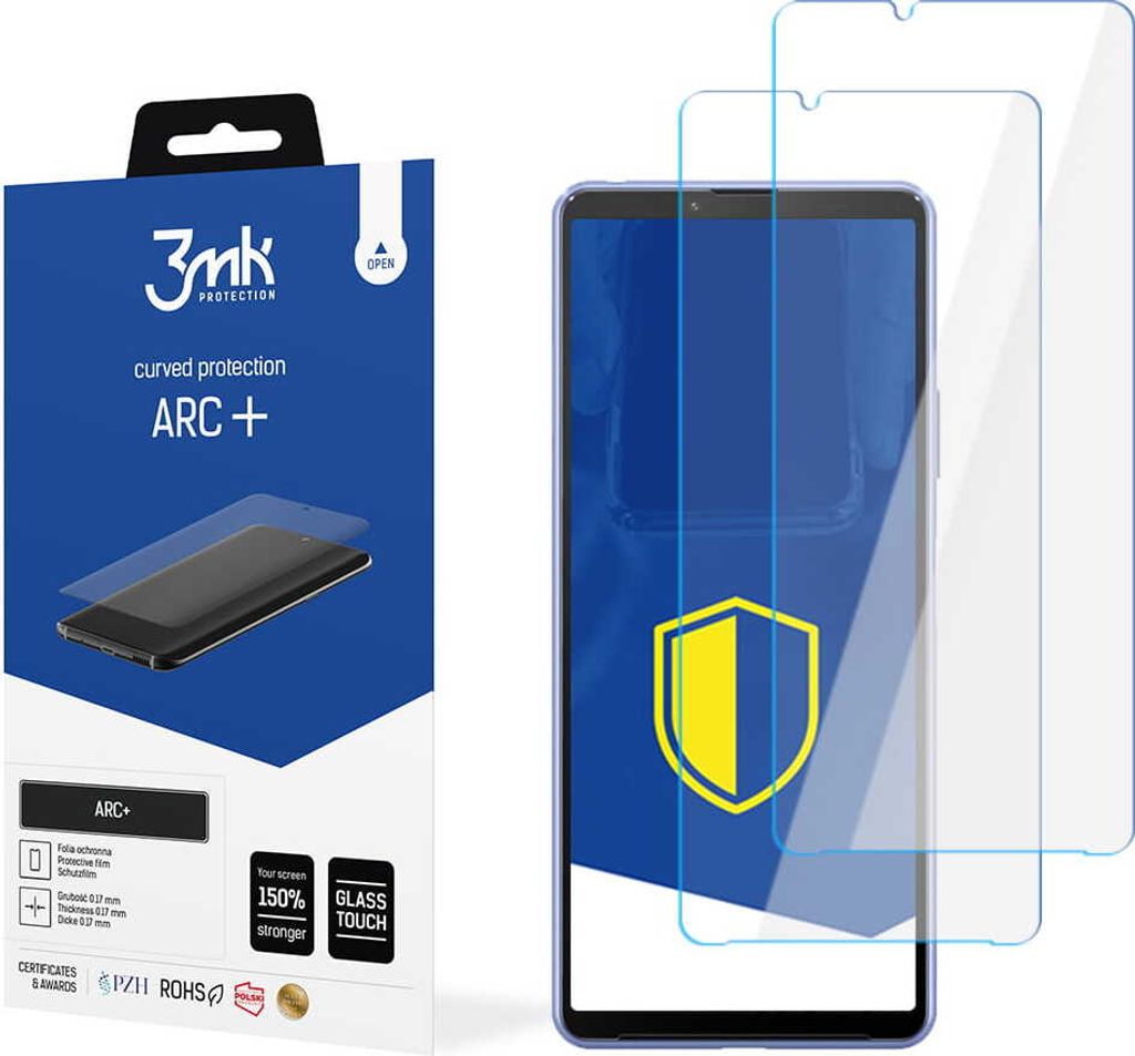 3mk Display Schutzfolie ARC+ für Sony Xperia 10 III 5G 0,17mm Self-Heal (2 Stück)