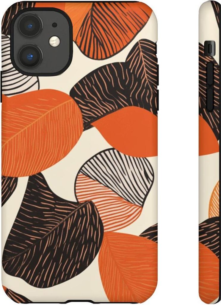 Herbstliche Blätter in abstraktem Design – Hülle Kompatibel mit iPhone 11