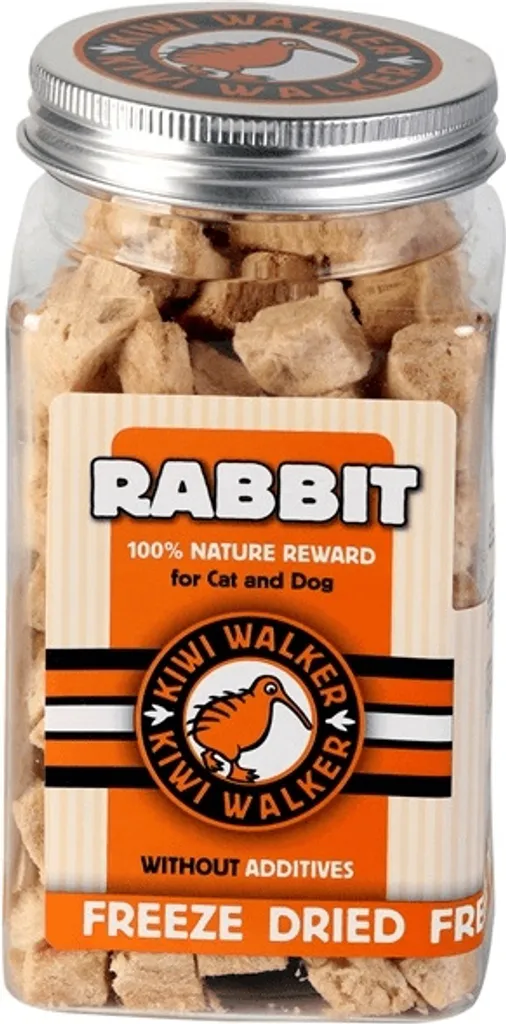 Snack Lapin Lyophilisé Kiwi Walker 75g : Idéal pour Animaux Sensibles