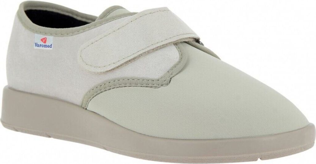 Halbschuhe Uni Varomed Stretch-/Microvelours Tromsö Taupe (Größe 47)