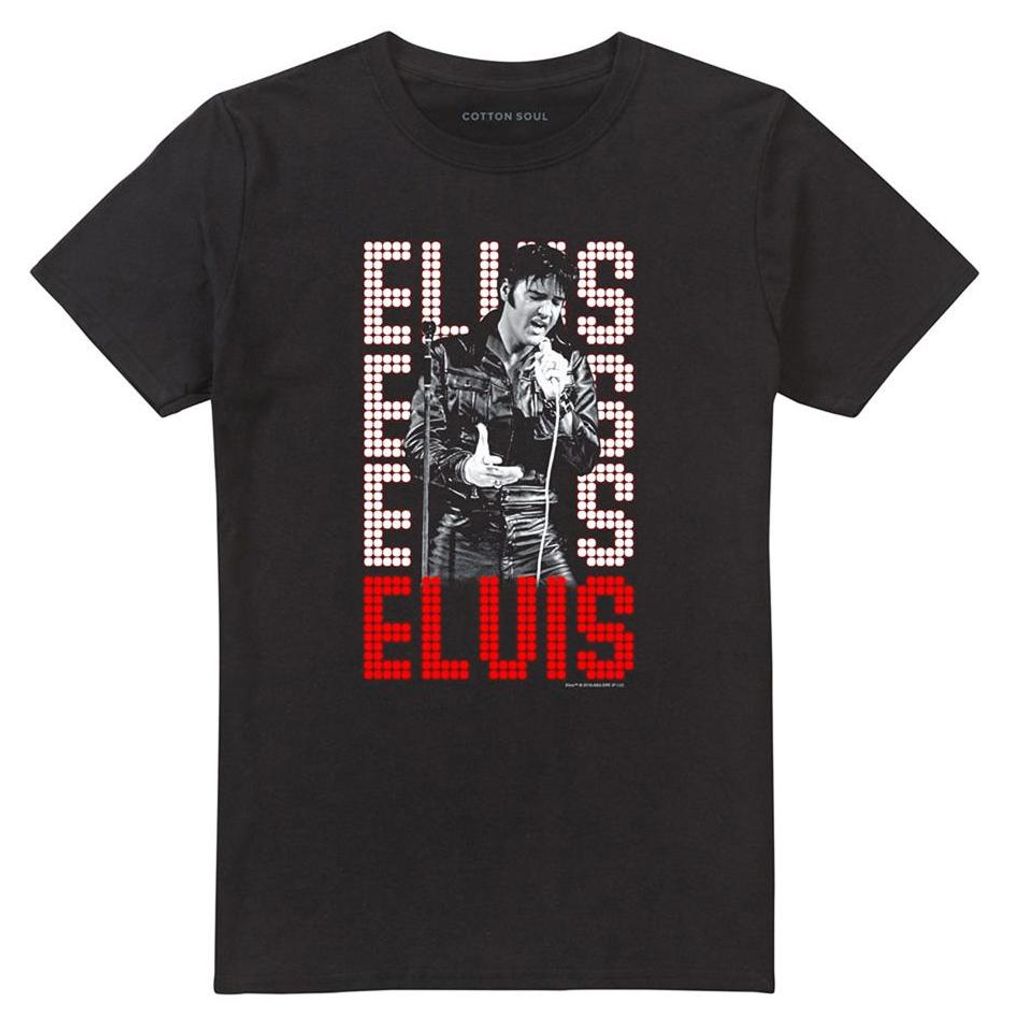 Elvis Presley - "1968" T-Shirt für Herren/Damen Uni TV33467 (4XL) (Schwarz)