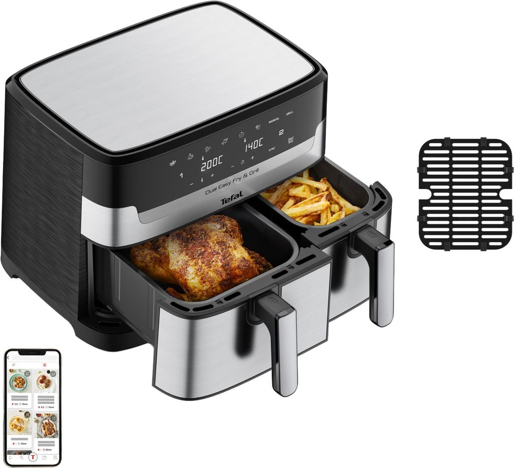 Tefal Dual Easy Fry & Grill EY905D Double 8.3 L Stand-alone Immagine del prodotto 