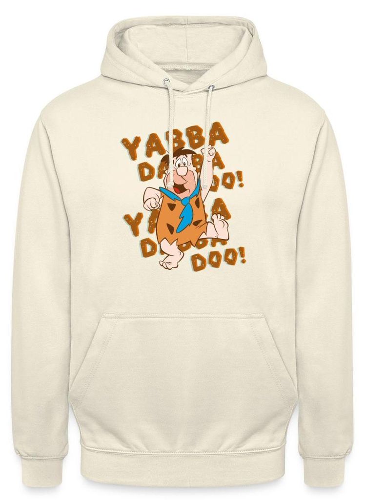 Spreadshirt The Flintstones Fred Feuerstein Yabba Dabba Doo Uni Hoodie, M, Vanille-Milchshake