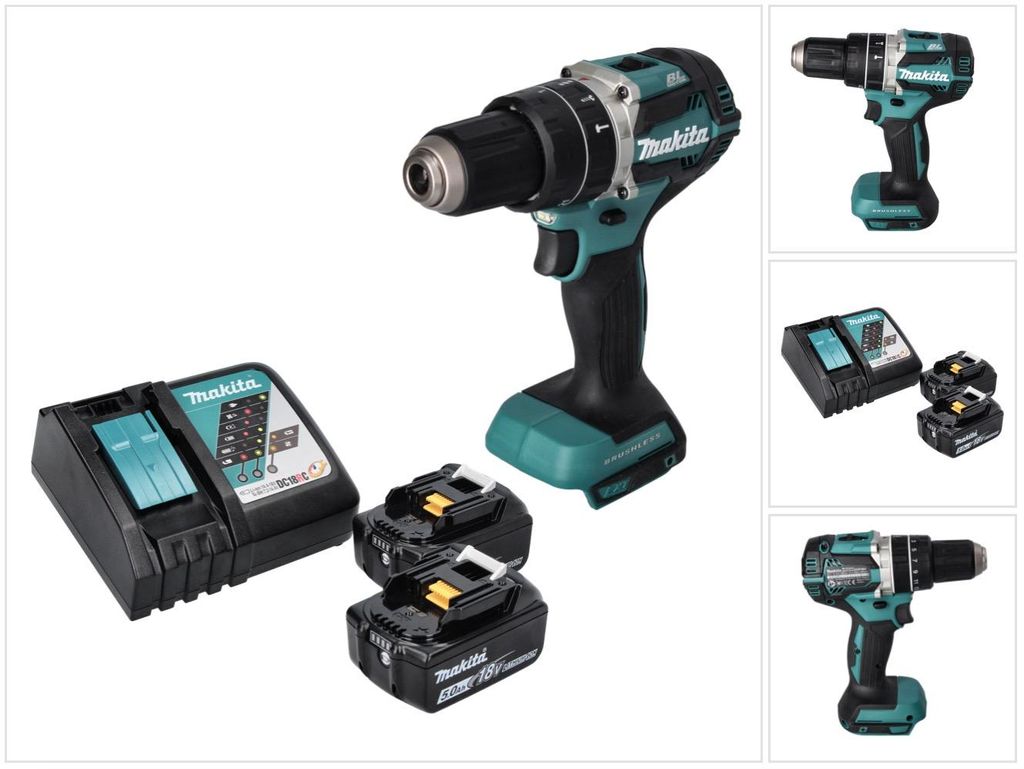 Makita DHP 484 RT Akku Schlagbohrschrauber 18 V 54 Nm Produktbild 