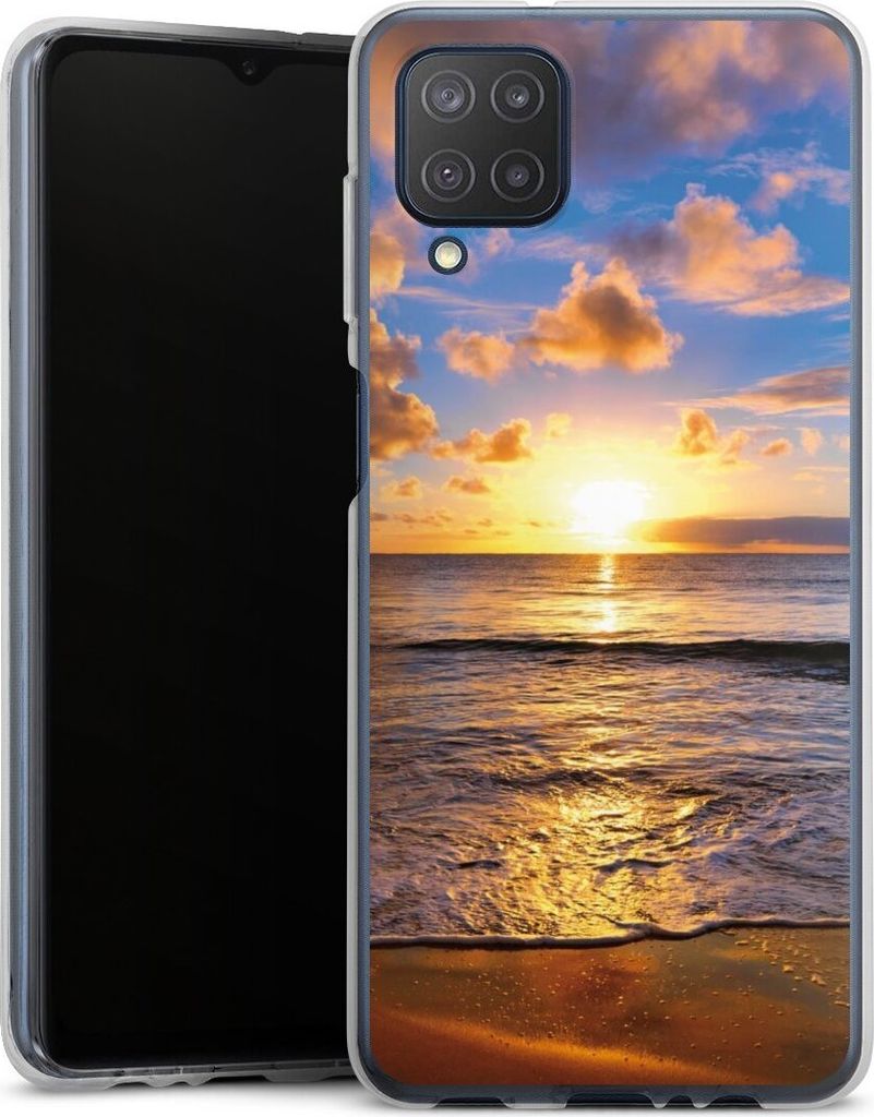 DeinDesign Handyhülle für Samsung Galaxy M12 Silikon Hülle Case Smartphone Schutzhülle Meer Sonnenuntergang Strand