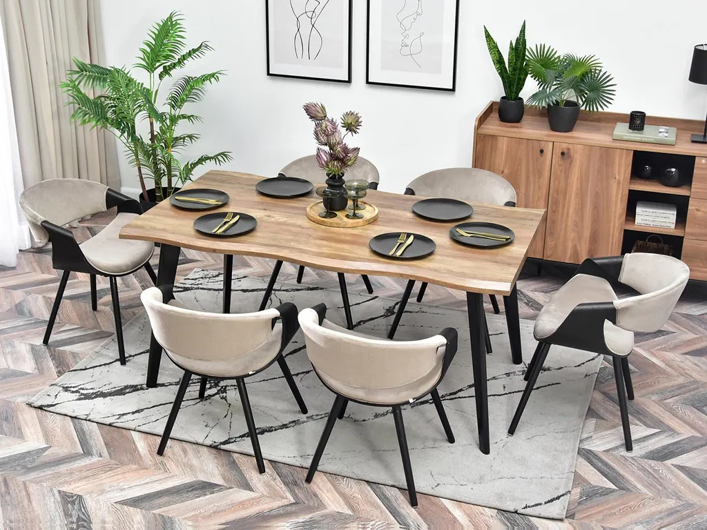 Offerta Sedia SAROLTA Design | Nero e Beige per la tua Cucina - 9