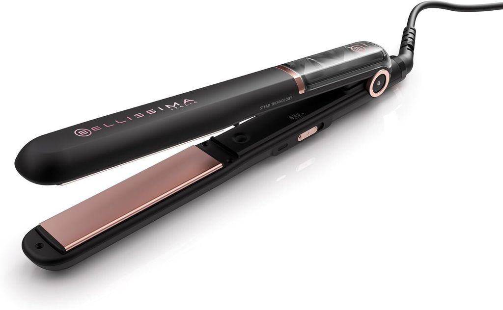 ITALIA Glätteisen My Pro Steam B28 100 Dampf Haarstyling-Geräte Keramik-Beschichtung, Alle Haare, 170 °C, 230 °C, Schwarz