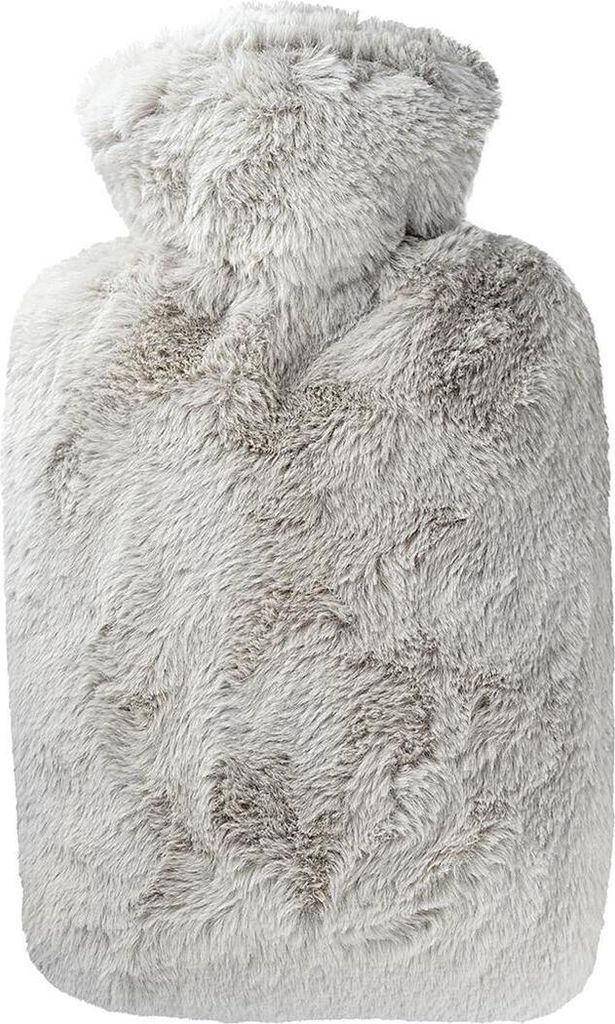 HUGO FROSCH Wärmflasche Klassik Langhaar-Flauschbezug 1,8 Liter, taupe