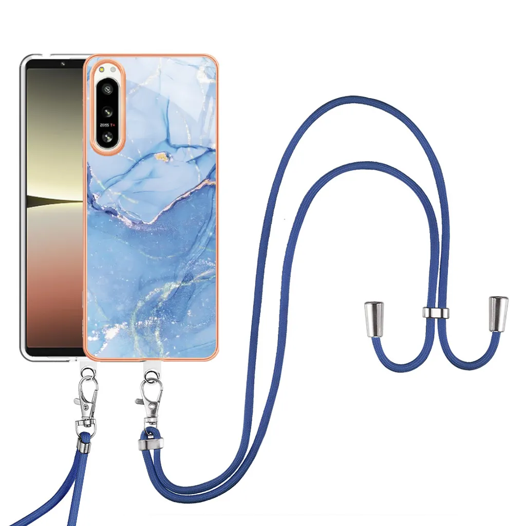 Custodia Sony Xperia 5 IV con Cinturino Blu - Protezione TPU Fantasy