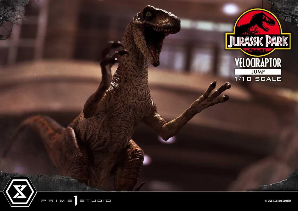 Statue Velociraptor deco geek pour vitrine Jurassic Park 1/10 21cm - 7