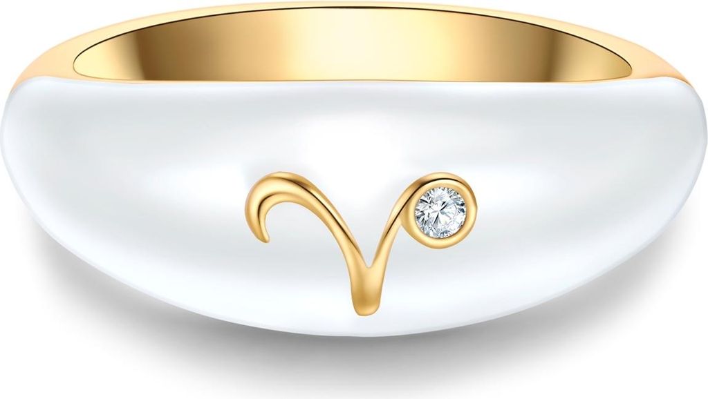 Glanzstücke München Ring Sternzeichen Widder Sterling Silber Zirkonia 50084141 54