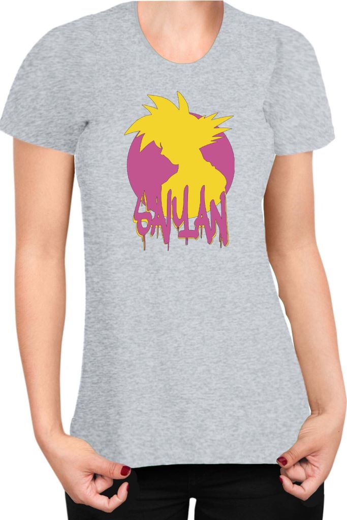 Damen T-Shirt Dragon Anime Manga Ball Z Super Saiyan, Lady M / Grau
