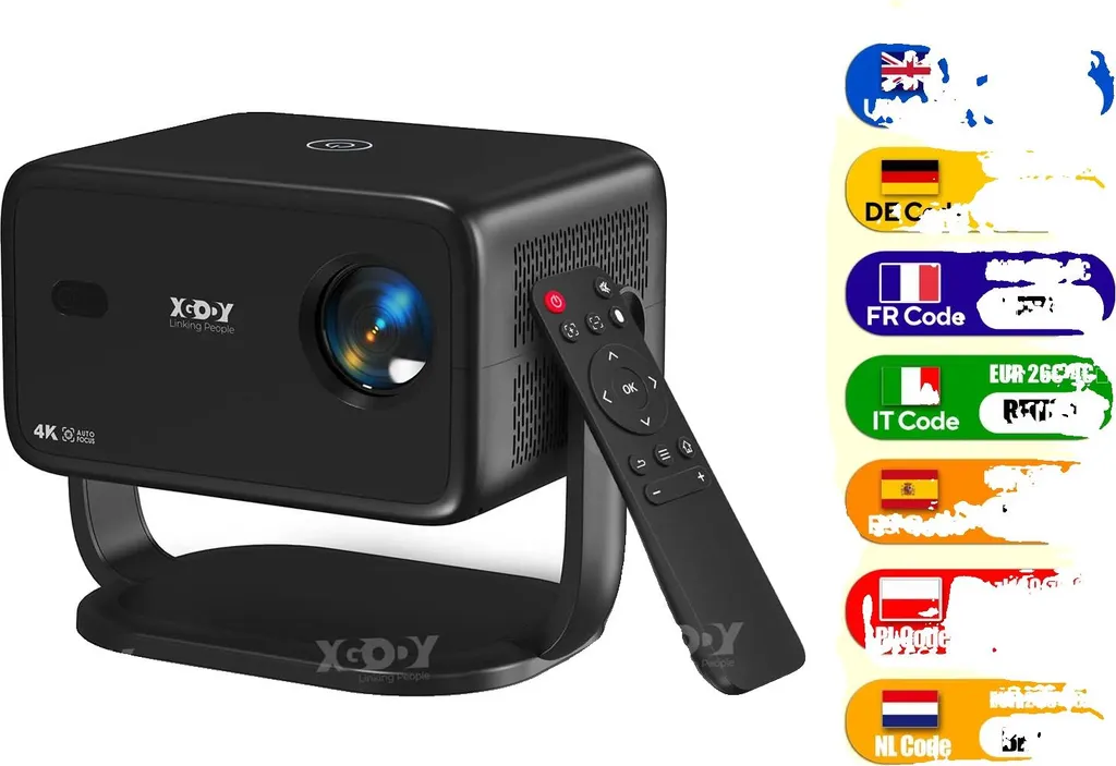 Projecteur Plafond 1080P pour Chambre et Salon - Vidéoprojecteur Pivotant