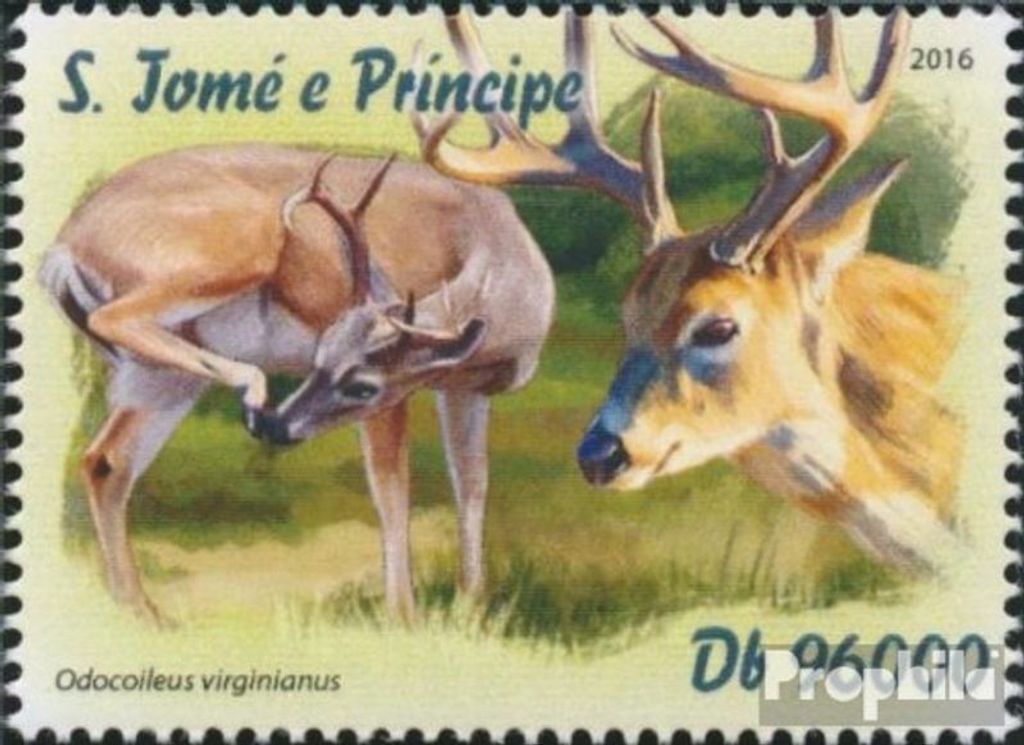 Briefmarken Sao Tome e Principe 2016 Mi 6745 (kompl. Ausgabe) postfrisch Rehe