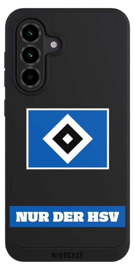 NIVOCASE Handyhülle für Samsung Galaxy A36 5G Hülle NIVOpure Case Schwarz HSV Hamburger SV Statement