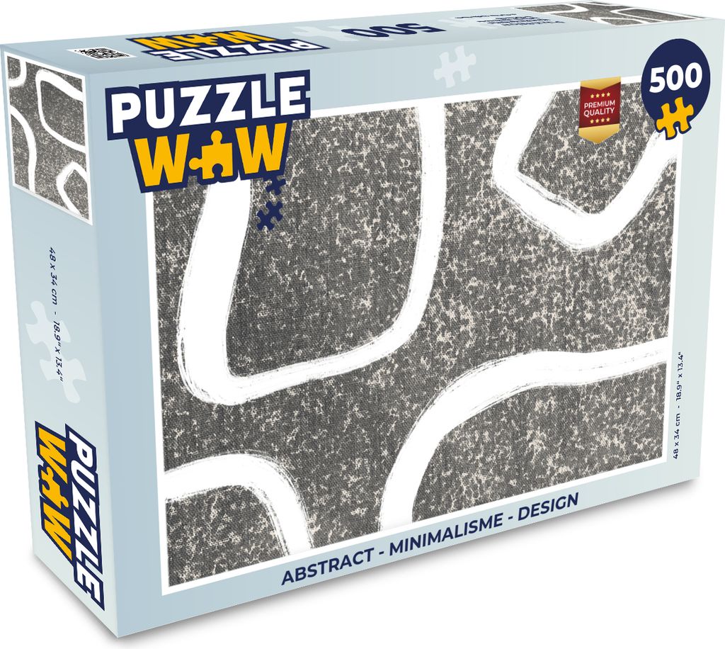 MuchoWow Puzzle 500 Teile Abstrakt - Minimalismus - Design - 500 Teile - Kinder - Selberbauen - Puzzlespiele
