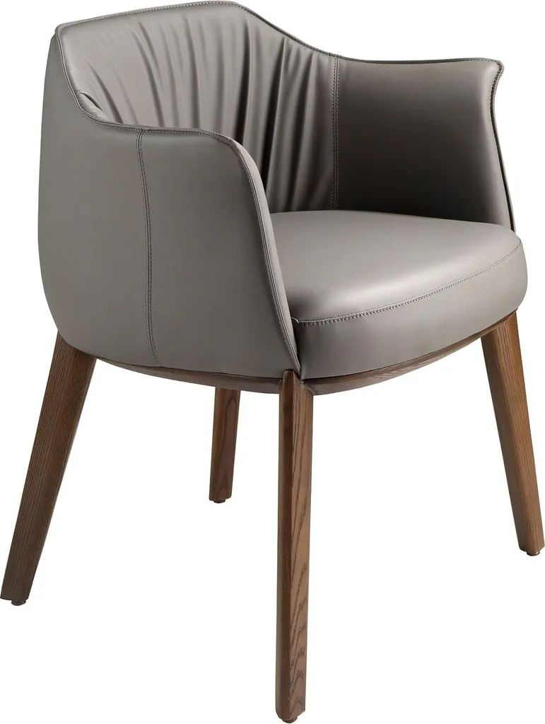 Chaise grise design 5152 Angel Cerdá avec dossier ergonomique confort