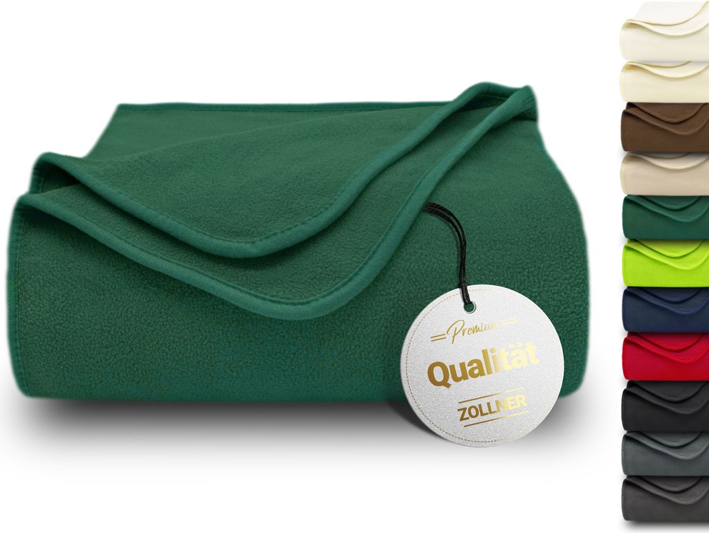 Kuscheldecke, 130x170 cm, Polar-Fleece, dunkelgrün