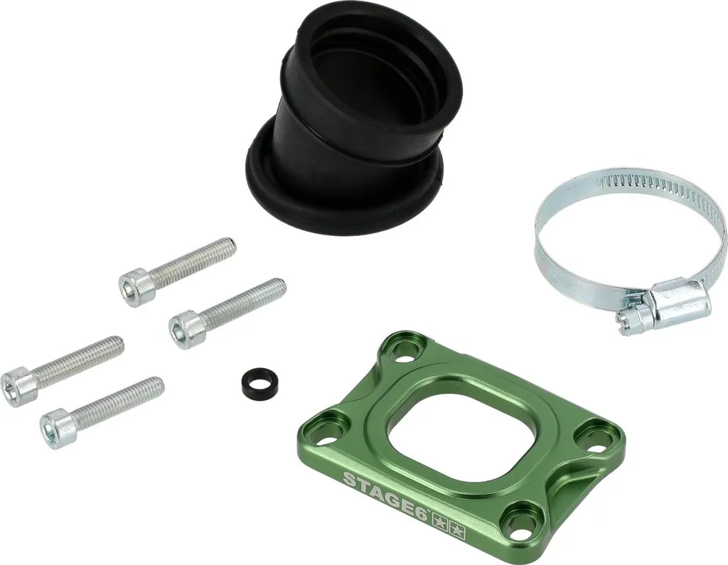 Pipe d'admission orientable Stage6 CNC verte carburateur PWK 19mm à 28mm