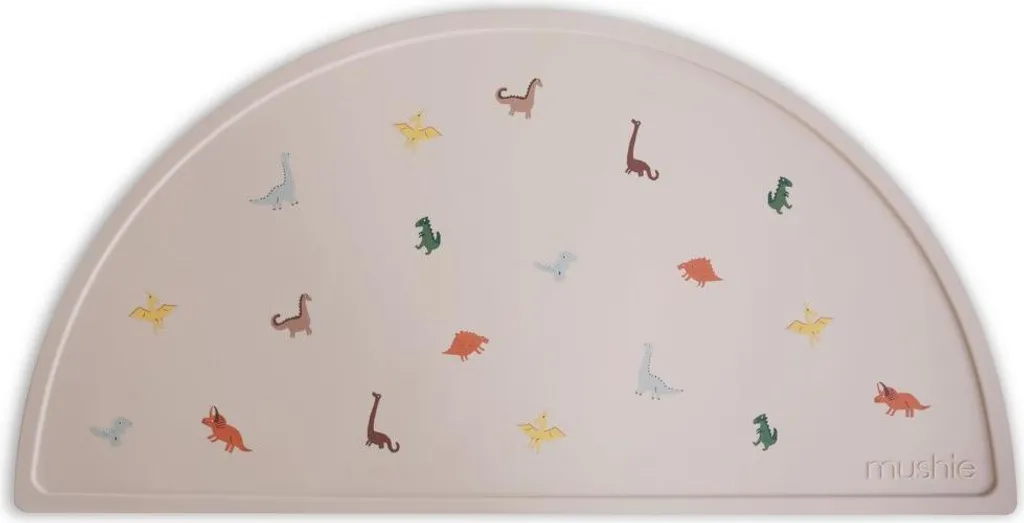 Set de Table Dinosaure Mushie MPM-406 en Silicone de Grade Médical