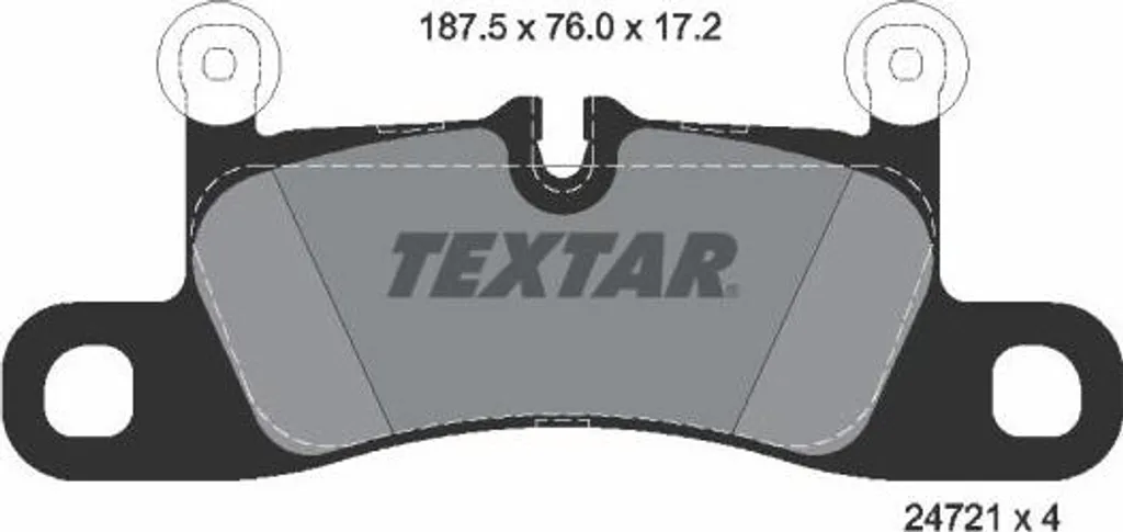 Plaquettes de frein TEXTAR 2472101 d'origine OE pour Cayenne et Touareg