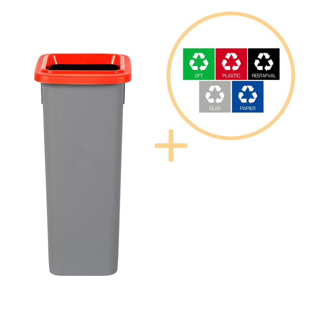 Plafor - Fit Bin 20l - Recycling - Rot