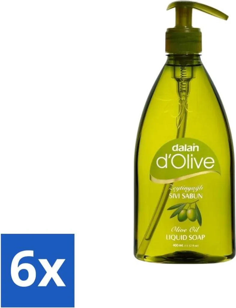 Dalan d'Olive Sapone Liquido Nutriente: Kit 6x400ml Olio d'Oliva