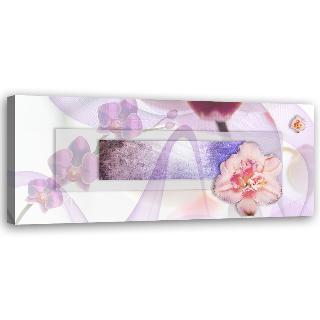 Leinwandbild Abstrakte rosa Blume 150x50 Feeby Rosa bild Produktbild 