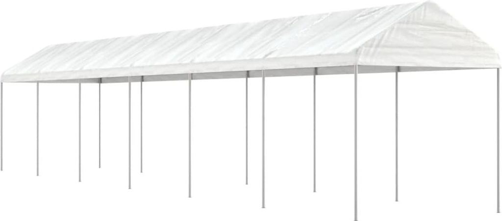 CLORIS Designermöbel Pavillon mit Dach Weiß 13,38x2,28x2,69 m Polyethylen , Pavillons & Partyzelte Design 2024