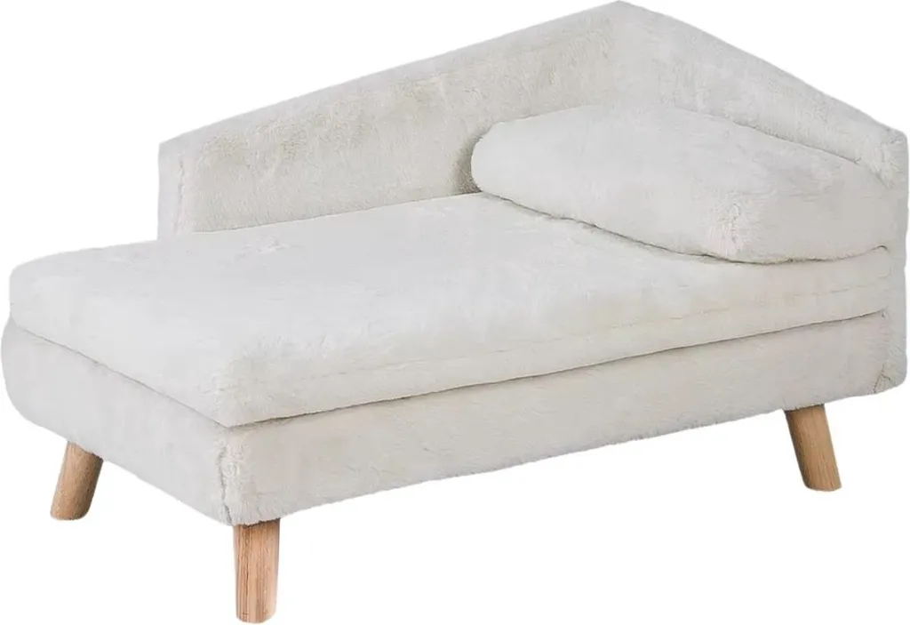Banc de repos surélevé pour petit chien et chat - Lit moelleux de 70 cm