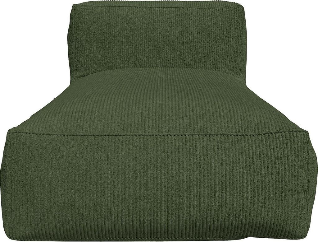Chaiselongue aus grünem Velours - NOUMARA