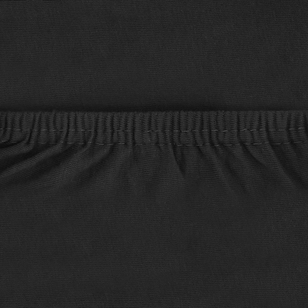 Mikrofaser Spannbettlaken Spannbetttuch in vielen Größen und Farben, 200x220cm Schwarz
