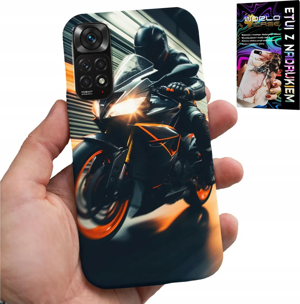Custodia Per Xiaomi Note 11 Pro - Moto + Vetro